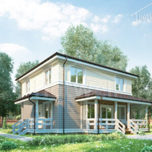 Проект «Б-164» из СИП-панелей, 164 м²