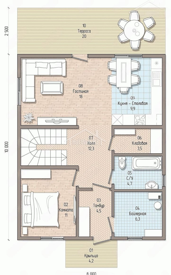Проект дома «Ш-160» 160 кв.м2 — изображение 2