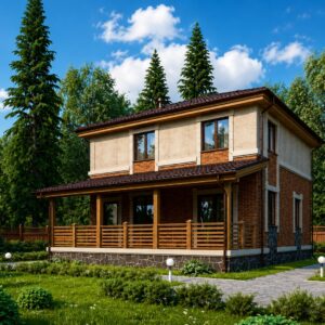 Проект «А-195» из СИП-панелей, 195 м²